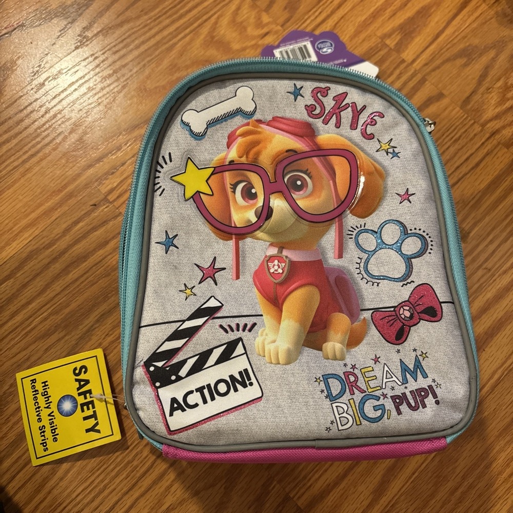 Nickelodeon Paw Patrol Girls Skye 9" Insulated Lunch Box Bag NEW